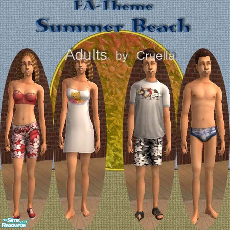 Sims 2 — am_FA_ThemeSummerBeachAdults by Cruella — Now you can have fun, choosing an outfit for your Sims to wear to the