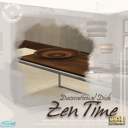 Sims 2 — Zen Time Livingroom, Decorational plate by BetterbeSim — Zen-like serenity for your Sim's home. A mix of modern