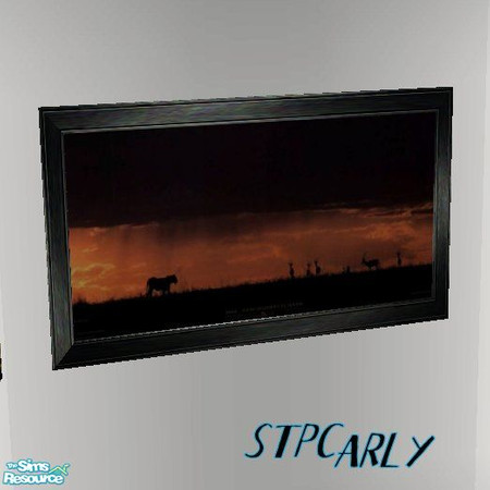 Sims 2 — Safari Seating Art 2-tiled by STP Carly — Kenyan prints give a safari touch.