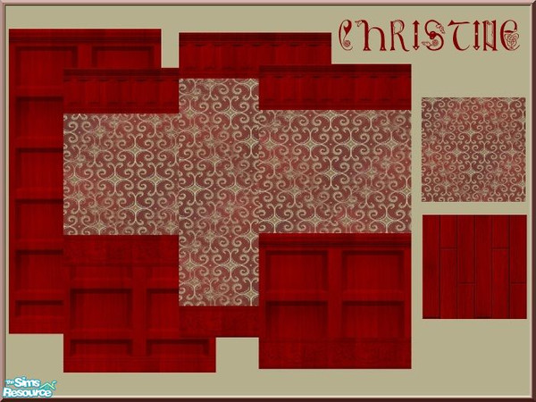 Sims 2 — Simple Wall and Floor Set Fit For A Princess by cm_11778 — Abeautiful wood panel wall and floor set that is