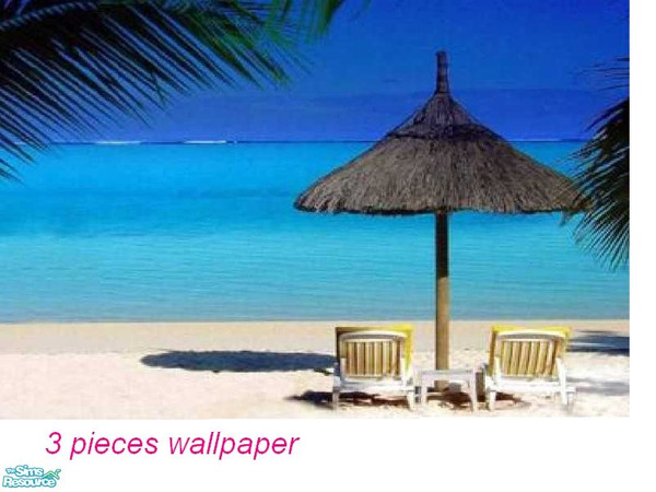 Sims 2 — Beach wallpaper by janicap — 3 pieces,my little contribution to the Summer Beach Party theme