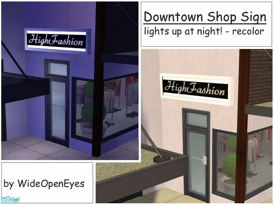 Sims 2 Target. Sign The Sims Resource | Downtown Shop Sign 2 - Fashion