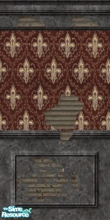 Sims 2 — Haunted Wall C by galilea — Part of a series of walls, especially designed for 'old' manor houses. Member of