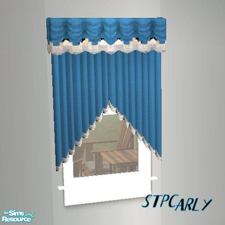 Sims 2 — June Jubilee Curtains by STP Carly — A jubilee of color to brighten any drab living room in the home.