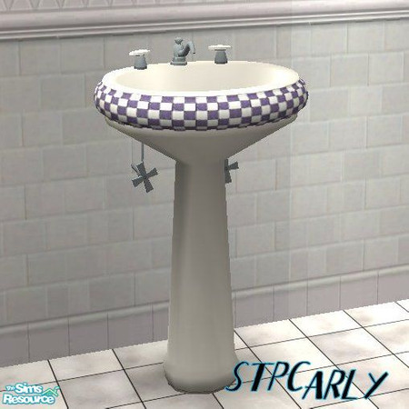 Sims 2 — Purple Basic Bath Sink by STP Carly — The last of the tiled bathrooms, basic baths for the sims with little