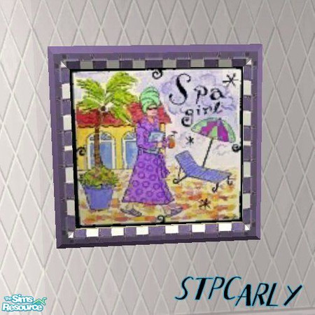 Sims 2 — Purple Basic Bath Art by STP Carly — The last of the tiled bathrooms, basic baths for the sims with little space