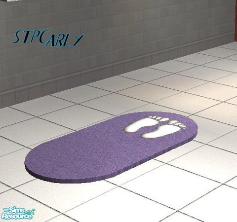Sims 2 — Purple Basic Bath Rug by STP Carly — The last of the tiled bathrooms, basic baths for the sims with little space