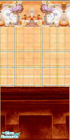 Sims 2 — Peach Desire Kitchen wall by ead425 — a touch of peach