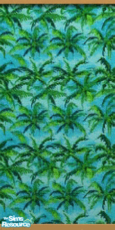Sims 2 — Time Warp Tiki Aqua by c_literati — An authentic wall treatment imported to you from Vacation Island! TSRAA.
