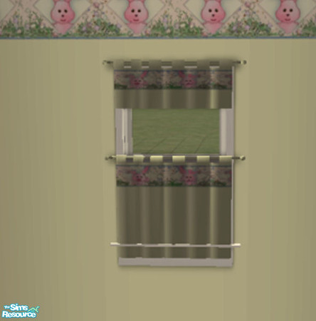 Sims 2 — Hopalong Nursery Curtains by phisor — Made to match the "Hopalong" Border on "Paystub
