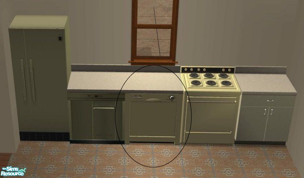 Sims 2 — Ivery Dish Washer by Itzjustme — Ivery recolor of the cheap dish washer