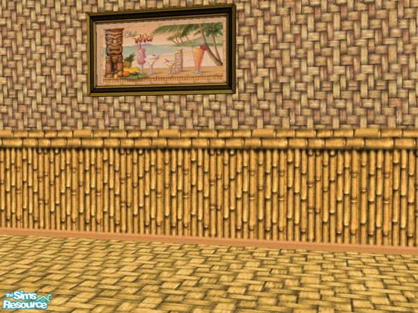 Sims 2 — Time Warp Tiki Painting Club Tiki by c_literati — Tiki-style set just in time for summer! With walls from the