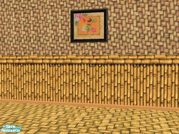Sims 2 — Time Warp Tiki Painting Hula Girl 2 by c_literati — Tiki-style set just in time for summer! With walls from the