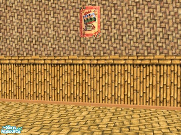 Sims 2 — Time Warp Tiki Aloha Painting by c_literati — Tiki-style set just in time for summer! With walls from the