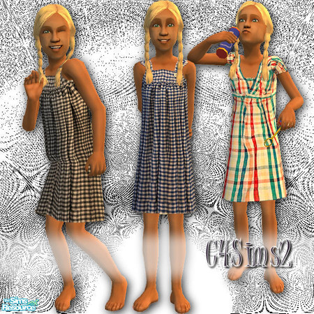 Sims 2 — Gingham nighties by FaronDesign — 