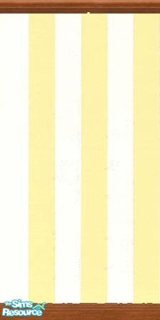 Sims 2 — Buttercup Aweing by Bayou_Babe — Yellow and White Striped Wallpaper