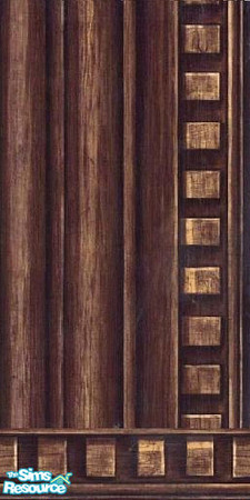 Sims 2 — Brown Panel wall by The_Unicorn — -