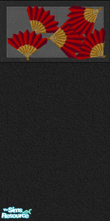 Sims 2 — Red Fans by HChangeri — Useful for Asian inspired rooms. 