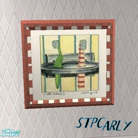 Sims 2 — Rouge Basic Bath Art by STP Carly — Basic bath in rouge for those tight-cornered homes.