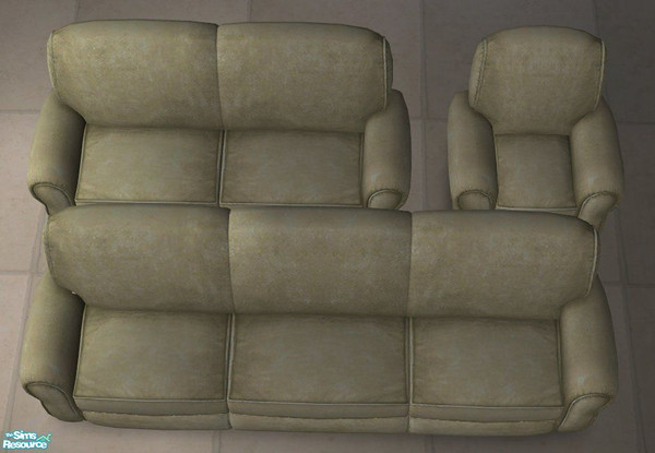 Sims 2 — Neutral Den-Couch, Loveseat, Seat by Itzjustme — Recolor of "Club Distress" set