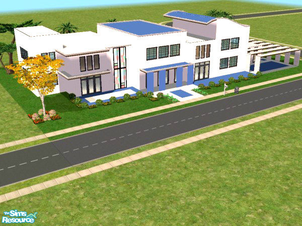 Sims 2 — Bollen by Andres-Chile — An Art Deco house, with a contemporary touch, with different levels in the floor, pool,