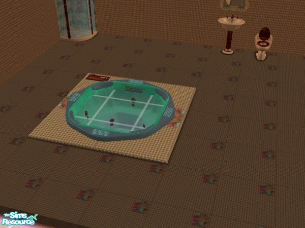 Sims 2 — Peach Desire Bathroom hot tub by ead425 — 10 items, 1wall,1 floor: combo tub, shower,hot tub sink, toilet,