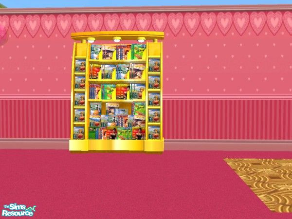 Sims 2 — Hot Tropic Fashion Cafe Magazine Rack by c_literati — A very feminine set for the fashionistas. Bonus: walls