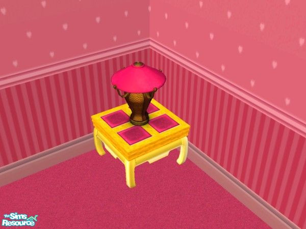 Sims 2 — Hot Tropic Fashion Cafe Lamp by c_literati — A very feminine set for the fashionistas. Bonus: walls from Hot