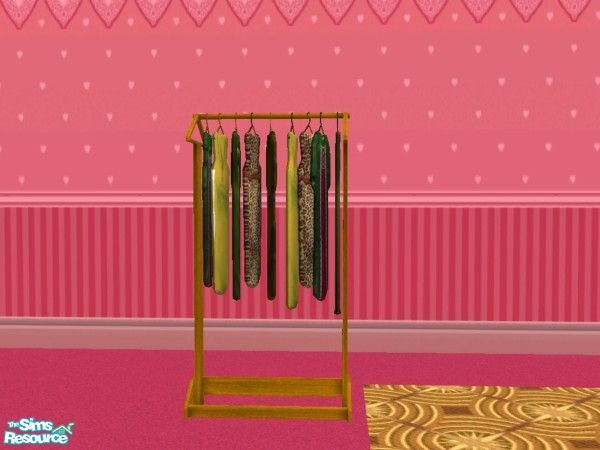 Sims 2 — Hot Tropic Fashion Cafe Clothing Rack Fe by c_literati — A very feminine set for the fashionistas. Bonus: walls