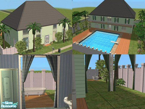 Sims 2 — Pavilion Villa by amandaharlan — The home was designed to create luxurious privacy by combining an indoor and