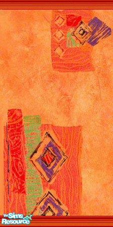 Sims 2 — Orange_2 by Astarta — Orange wallset