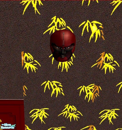 Sims 2 — Mandarin Mask #3 - by hippiebill by hippiebill — Mask. Means something. I don't know. Hang it on your wall.