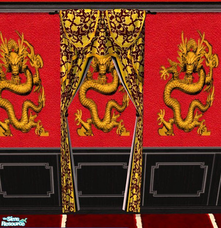 Sims 2 — Drapes/gold fringe - by hippiebill by hippiebill — After many manhours, we are finally able to bring you these