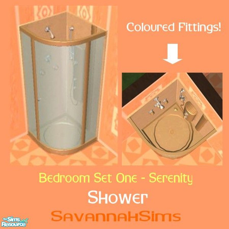 Sims 2 — Shower - Bedroom Set One - Serenity by oldmember_SavannahSims — Enjoy a sense of calm with the Serenity Bedroom