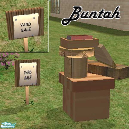Sims 2 — Yard Sale Sign by buntah — Need to get rid of a lot of those tacky furnishings of mine? Have a yard sale! LOL