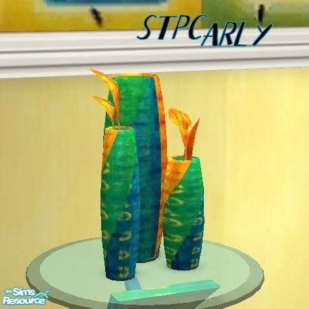 Sims 2 — Summer Living Vase by STP Carly — Bring the summer indoors with these fun colored furnishings.