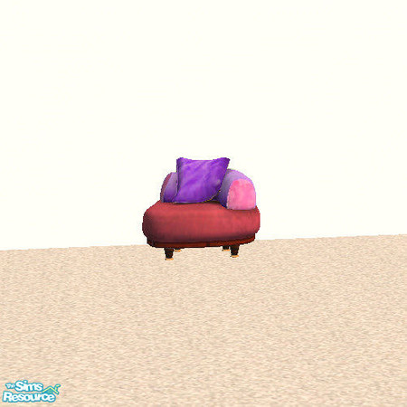 Sims 2 — pink purple_comfy chair by slinki — pink purple comfy chair Recolor of "Studio Bakonmi Deluxe Chair"