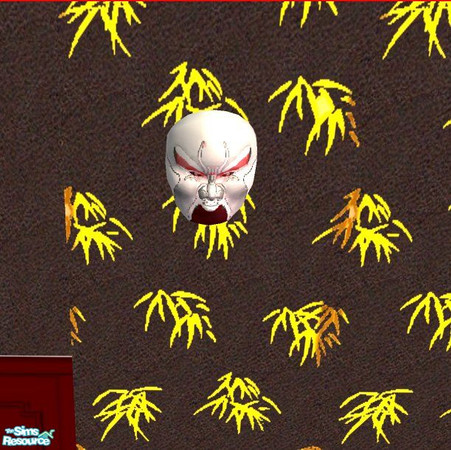 Sims 2 — Mandarin mask #1 - by hippiebill by hippiebill — Mask. Means something. I don't know. Hang it on your wall.