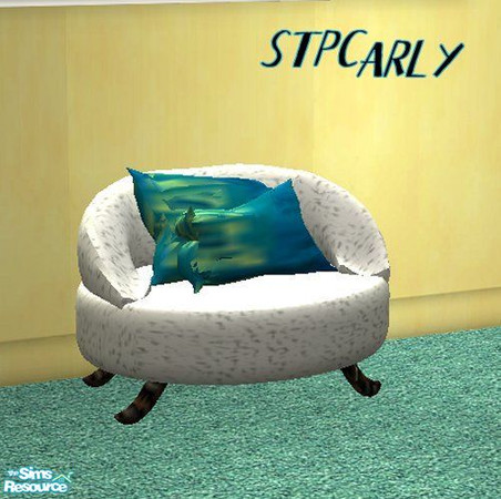 Sims 2 — Summer Living Chair w/Blue by STP Carly — Bring the summer indoors with these fun colored furnishings.
