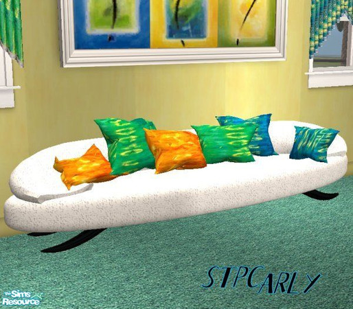 Sims 2 — Summer Living Sofa by STP Carly — Bring the summer indoors with these fun colored furnishings.