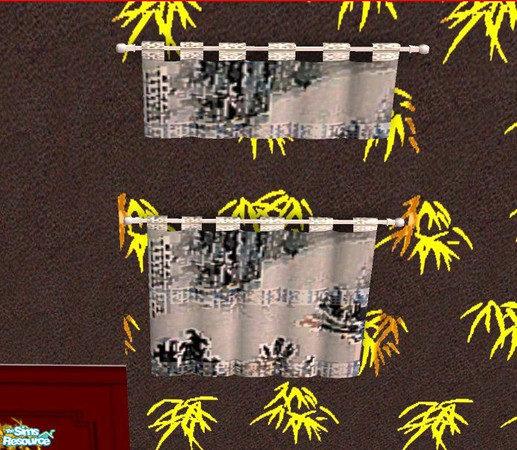 Sims 2 — Mourning curtains/Mandarin spring - by h by hippiebill — Block the sun. Sit in the semi-dark with the aid of