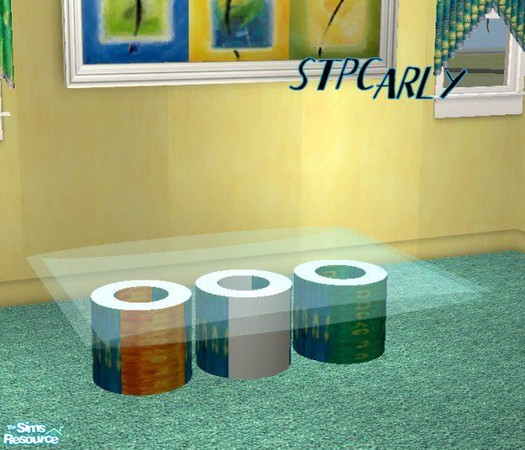 Sims 2 — Summer Living Coffee Table by STP Carly — Bring the summer indoors with these fun colored furnishings.