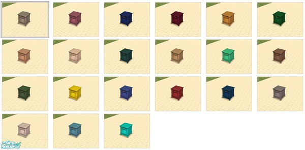 Sims 2 — 21 Country Comfort Corner Tables by dddrake — By request, the table and the cloth drape coordinated with my