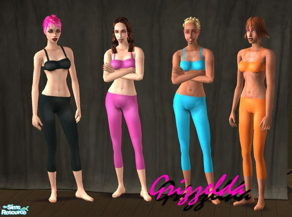 Sims 2 — Full-figured Yoga Set by Grizzelda — These yoga outfits work with mesh_lcmbuxomvbeauty051405 