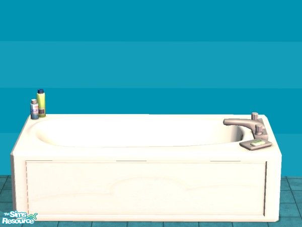 Sims 2 — White Tub by NightRowan — A nice simple bathroom set in white. TSRAA Submission
