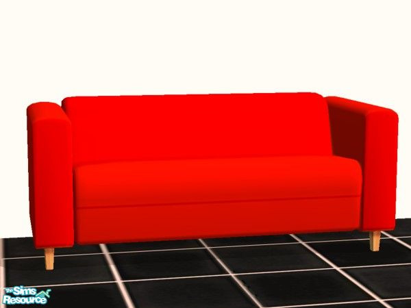 Sims 2 — Red Hot Red Love Seat by NightRowan — An extremely red starter set for you poor sims. TSRAA Submission