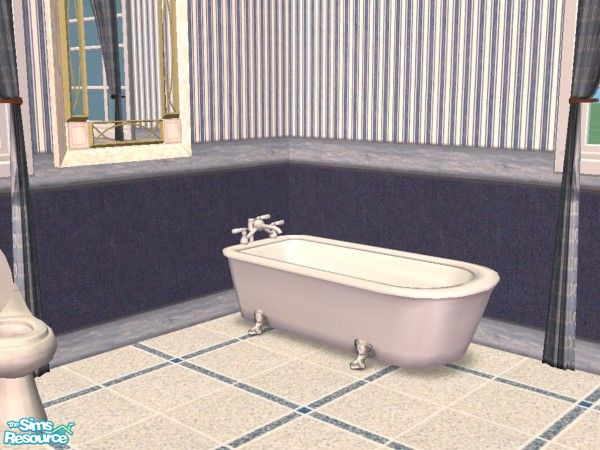 Sims 2 — White Bathtub by MissyZ — Recolours of the Maxis shower curtain in 3 attractive neutral shades.