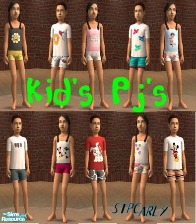 Sims 2 — Kid's Sumer PJ's by STP Carly — Summer pj's for the children in the family.