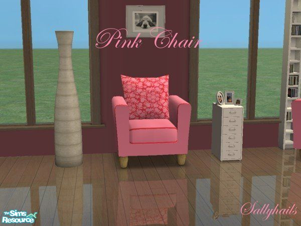 Sims 2 — Pink Seating Set - Chair by sallyhails — Recolour of Holysimoly\'s Arizona seating set using texture supplied by