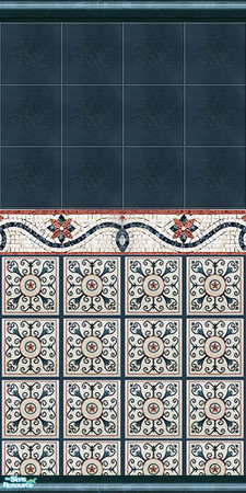 Sims 2 — Mosaic Bathroom Tile Set - Wall_ D by Halfcreek — created by Halfcreek